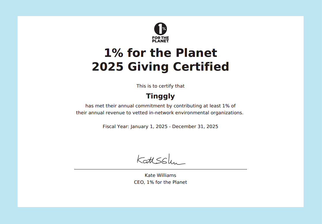 Tinggly Advances Its Mission of “Giving Stories, Not Stuff” with New Sustainability Milestones